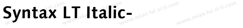 Syntax LT Italic字体转换
